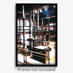 Pixel Art Poster - Musty Foundry (8 Bit Psychedelic Trippy Video Game Print)