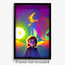 Pixel Art Poster - Quirky Roost (8 Bit Psychedelic Trippy Video Game Print)