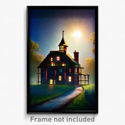 Pixel Art Poster - Meek Counting House (8 Bit Psychedelic Video Game Print)