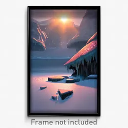 Pixel Art Poster - Frozen Pound (8 Bit Psychedelic Trippy Video Game Print)