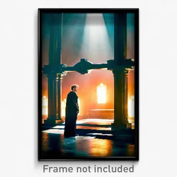 Pixel Art Poster - Made Up Hamlet (8 Bit Psychedelic Trippy Video Game Print)
