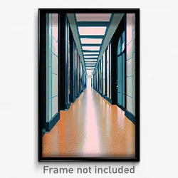 Pixel Art Poster - Colossal Hallway (8 Bit Psychedelic Trippy Video Game Print)