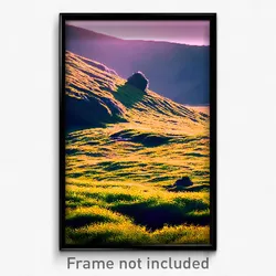 Pixel Art Poster - Unimaginable Grassland (8 Bit Psychedelic Video Game Print)