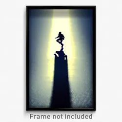 Pixel Art Poster - Dangerous Shadow (8 Bit Psychedelic Trippy Video Game Print)