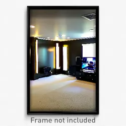Pixel Art Poster - Clean Entertainment Room (8 Bit Psychedelic Video Game Print)