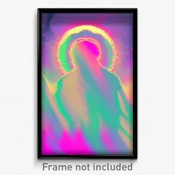 Pixel Art Poster - Glitch Art Ego Death (8 Bit Psychedelic Video Game Print)