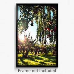 Pixel Art Poster - Antique Orchard (8 Bit Psychedelic Trippy Video Game Print)