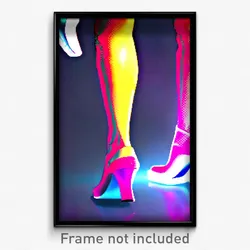 Pixel Art Poster - Flamboyant Leg (8 Bit Psychedelic Trippy Video Game Print)
