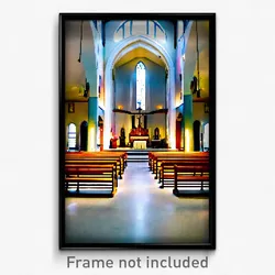 Pixel Art Poster - Thick Chapel (8 Bit Psychedelic Trippy Video Game Print)