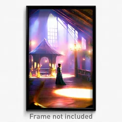 Pixel Art Poster - Enchanting Shelter (8 Bit Psychedelic Video Game Print)