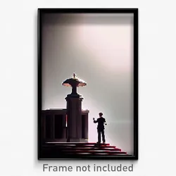 Pixel Art Poster - Graceful Pulpit (8 Bit Psychedelic Trippy Video Game Print)