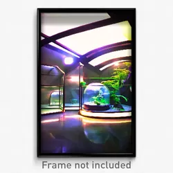 Pixel Art Poster - Noted Terrarium (8 Bit Psychedelic Trippy Video Game Print)
