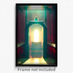 Pixel Art Poster - Secret Chamber (8 Bit Psychedelic Trippy Video Game Print)