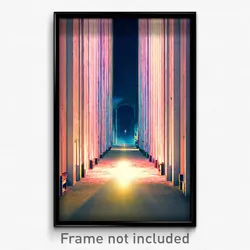 Pixel Art Poster - Narrow Remnant (8 Bit Psychedelic Trippy Video Game Print)