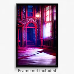 Pixel Art Poster - Dirty Manor (8 Bit Psychedelic Trippy Weird Video Game Print)