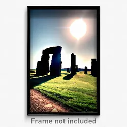 Pixel Art Poster - Accurate Henge (8 Bit Psychedelic Trippy Video Game Print)