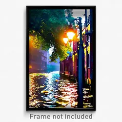 Pixel Art Poster - Velvety Canal (8 Bit Psychedelic Trippy Video Game Print)