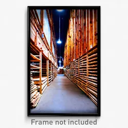 Pixel Art Poster - Unnatural Lumber Yard (8 Bit Psychedelic Video Game Print)