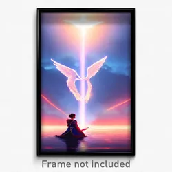 Pixel Art Poster - Angelic Delta (8 Bit Psychedelic Trippy Video Game Print)