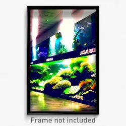 Pixel Art Poster - Superb Aquarium (8 Bit Psychedelic Trippy Video Game Print)