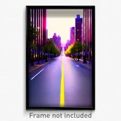 Pixel Art Poster - Well Made Avenue (8 Bit Psychedelic Trippy Video Game Print)