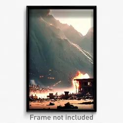 Pixel Art Poster - Admirable Earthquake (8 Bit Psychedelic Video Game Print)