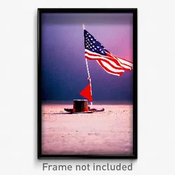 Pixel Art Poster - Barren Fourth Of July (8 Bit Psychedelic Video Game Print)
