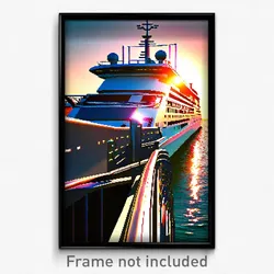 Pixel Art Poster - Metallic Cruise (8 Bit Psychedelic Trippy Video Game Print)