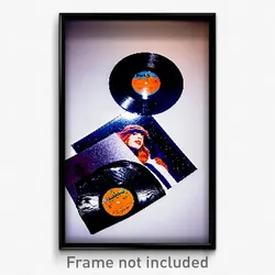 Pixel Art Poster - Bubbly Vinyl Record (8 Bit Psychedelic Video Game Print)