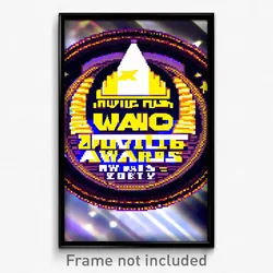 Pixel Art Poster - Zany Movie Awards (8 Bit Psychedelic Trippy Video Game Print)