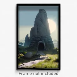 Pixel Art Poster - Small Megalith (8 Bit Psychedelic Trippy Video Game Print)