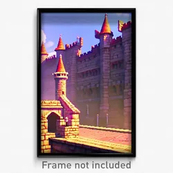 Pixel Art Poster - Beautiful Ramparts (8 Bit Psychedelic Video Game Print)