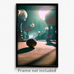 Pixel Art Poster - Spherical Vale (8 Bit Psychedelic Trippy Video Game Print)