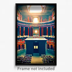Pixel Art Poster - Remarkable Antechamber (8 Bit Psychedelic Video Game Print)