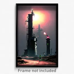 Pixel Art Poster - Grimy Morass (8 Bit Psychedelic Trippy Video Game Print)