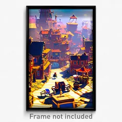 Pixel Art Poster - Fancy Shantytown (8 Bit Psychedelic Trippy Video Game Print)