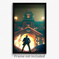 Pixel Art Poster - Acclaimed Treasury (8 Bit Psychedelic Video Game Print)