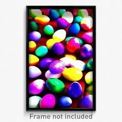 Pixel Art Poster - Fabulous Easter Eggs (8 Bit Psychedelic Video Game Print)