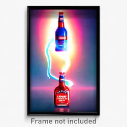 Pixel Art Poster - Liquid Fourth Of July (8 Bit Psychedelic Video Game Print)