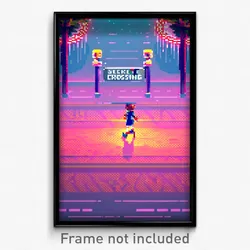 Pixel Art Poster - Secret Crossing (8 Bit Psychedelic Trippy Video Game Print)