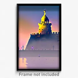 Pixel Art Poster - Subtle Fort (8 Bit Psychedelic Trippy Weird Video Game Print)
