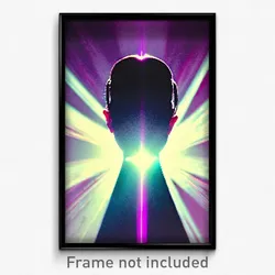 Pixel Art Poster - Sentimental Gambit (8 Bit Psychedelic Video Game Print)