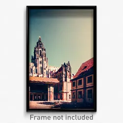 Pixel Art Poster - Abandoned Cologne (8 Bit Psychedelic Trippy Video Game Print)