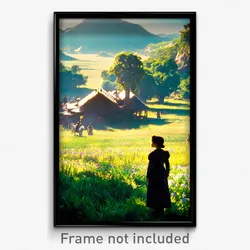 Pixel Art Poster - Marvelous Country (8 Bit Psychedelic Trippy Video Game Print)