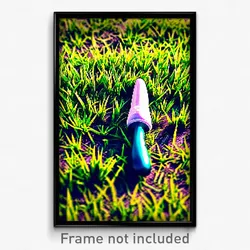 Pixel Art Poster - Vibrating Grass (8 Bit Psychedelic Trippy Video Game Print)