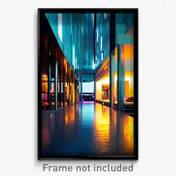 Pixel Art Poster - Admired Modern Architecture (8 Bit Video Game Print)