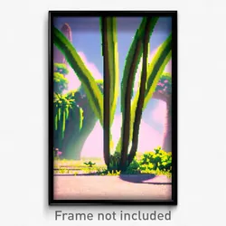 Pixel Art Poster - Flat Spring (8 Bit Psychedelic Trippy Weird Video Game Print)