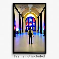 Pixel Art Poster - Realistic Museum (8 Bit Psychedelic Trippy Video Game Print)