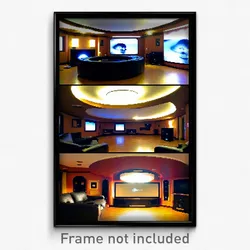 Pixel Art Poster - Round Home Theatre (8 Bit Psychedelic Video Game Print)