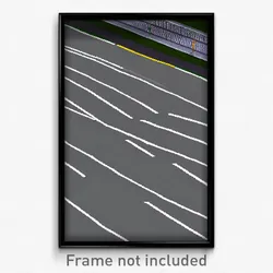 Pixel Art Poster - Gray Track (8 Bit Psychedelic Trippy Weird Video Game Print)